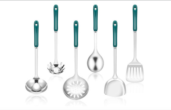 Bicolor Utensils Made Of Stainless Steel Multiapplication Heatproof